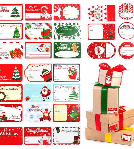90PC Christmas Stickers & Labels DIY Gift Decoration Self Adhesive Xmas