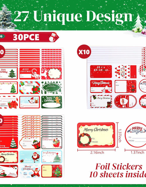 Load image into Gallery viewer, 90PC Christmas Stickers &amp; Labels DIY Gift Decoration Self Adhesive Xmas
