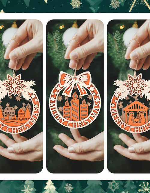 Load image into Gallery viewer, Wooden Christmas Tree Ornaments Hanging Decorations Indoor Home Decor
