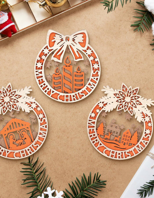 Load image into Gallery viewer, Wooden Christmas Tree Ornaments Hanging Decorations Indoor Home Decor
