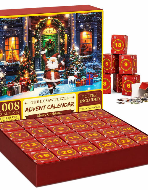 Load image into Gallery viewer, Protado 2025 Christmas Advent Calendar Puzzle 1008 Pieces 27.5x19.7in
