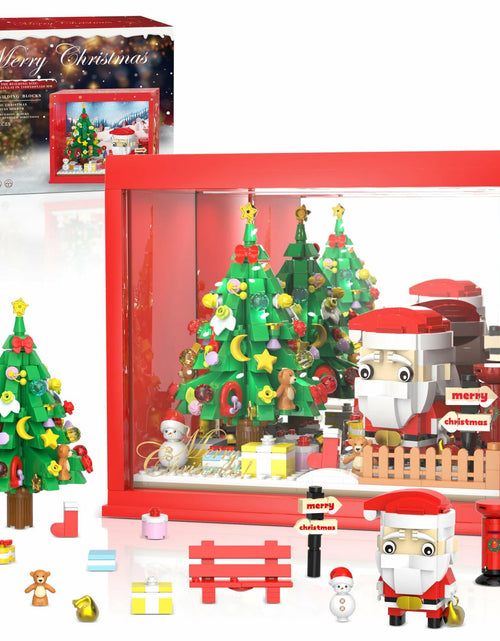 Load image into Gallery viewer, Bestbase Santa Claus Christmas Tree Building Blocks Kit 512pc LED Light
