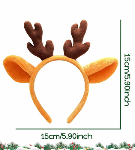 ZEYER Christmas Reindeer Antlers Headband Animal Ears 1PCS Women