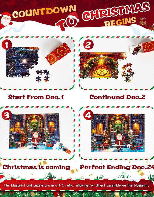 Load image into Gallery viewer, Protado 2025 Christmas Advent Calendar Puzzle 1008 Pieces 27.5x19.7in
