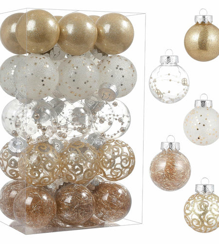 [Like New] YYHUAWU Christmas Ball Ornaments Hanging Tree Decorations Set Xmas Decor