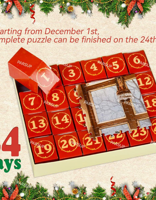 Load image into Gallery viewer, Christmas Advent Calendar 2025 Fireplace Jigsaw Puzzle 1000pc 27.6x19.7in
