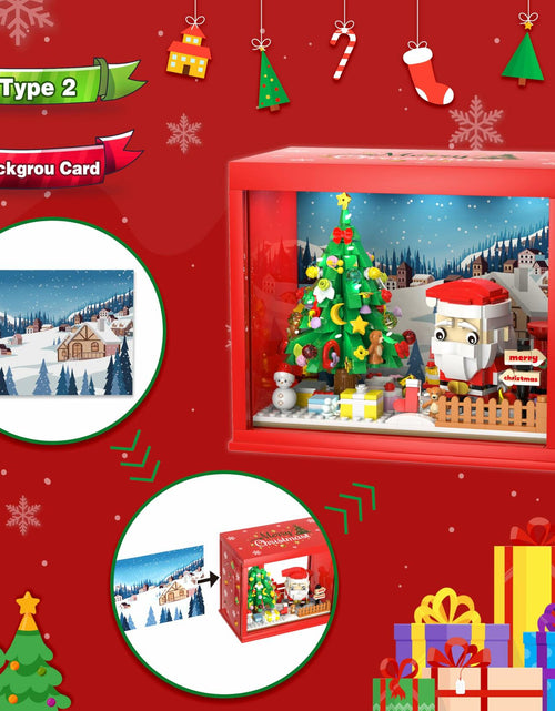Load image into Gallery viewer, Bestbase Santa Claus Christmas Tree Building Blocks Kit 512pc LED Light
