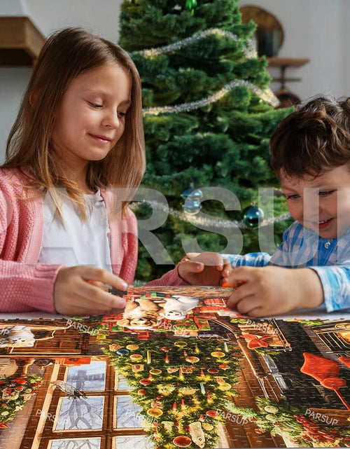 Load image into Gallery viewer, Christmas Advent Calendar 2025 Fireplace Jigsaw Puzzle 1000pc 27.6x19.7in
