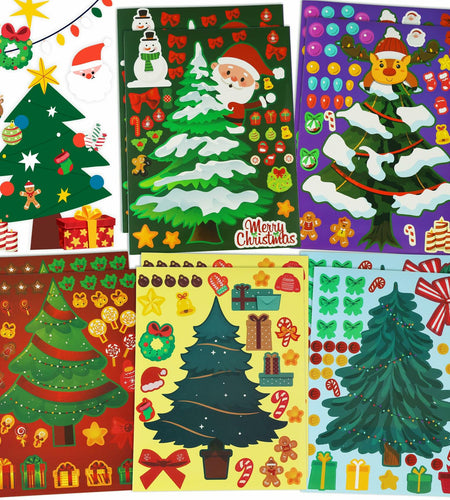 40 Sheets Christmas Tree Stickers DIY Crafts Party Present Supply