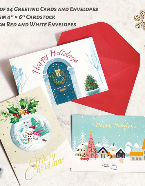 Load image into Gallery viewer, [Like New] STYPOP Christmas Cards 24-Pack 4x6 Assorted Designs with Envelopes
