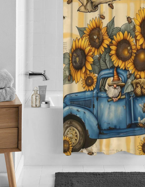 Load image into Gallery viewer, TIPIPARK Sunflower Shower Curtain 72x72 Waterproof Polyester with 12 Hooks
