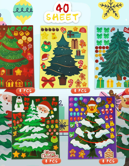 Load image into Gallery viewer, 40 Sheets Christmas Tree Stickers DIY Crafts Party Present Supply
