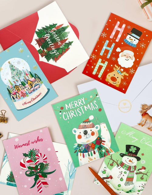 Load image into Gallery viewer, [Like New] STYPOP Christmas Cards 24-Pack 4x6 Assorted Designs with Envelopes
