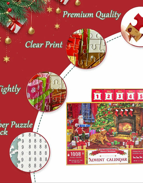 Load image into Gallery viewer, Puzzle Advent Calendar 2024 1008PCS 24 Days Countdown 27.56x19.68 Inch
