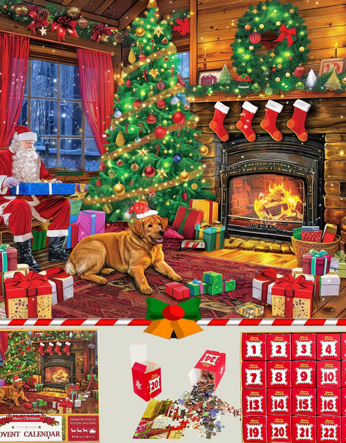 Load image into Gallery viewer, Puzzle Advent Calendar 2024 1008PCS 24 Days Countdown 27.56x19.68 Inch
