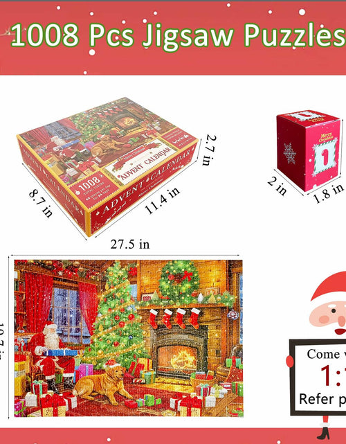 Load image into Gallery viewer, Puzzle Advent Calendar 2024 1008PCS 24 Days Countdown 27.56x19.68 Inch
