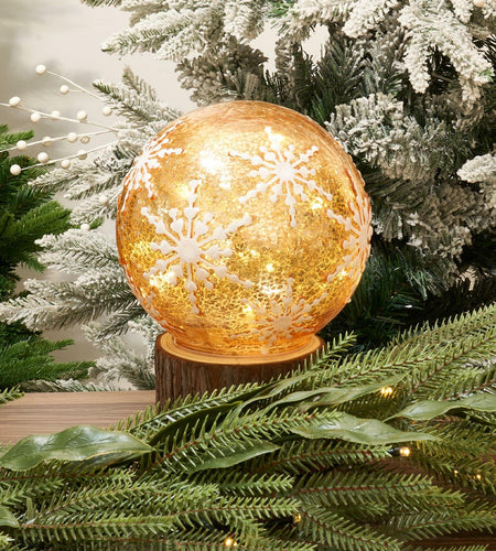 Diahom Christmas Table Decorations 6in Champagne Gold Snowflake Ball
