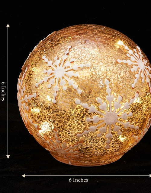 Load image into Gallery viewer, Diahom Christmas Table Decorations 6in Champagne Gold Snowflake Ball
