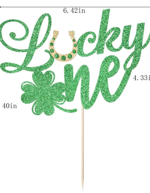 Load image into Gallery viewer, Kaoenla Green Flash Lucky One Cake Topper Birthday Party Decoration
