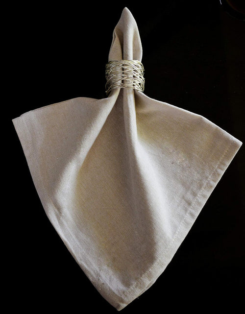 Load image into Gallery viewer, Yourtablecloth Chambray Cloth Napkins Set of 6 Natural 20x20
