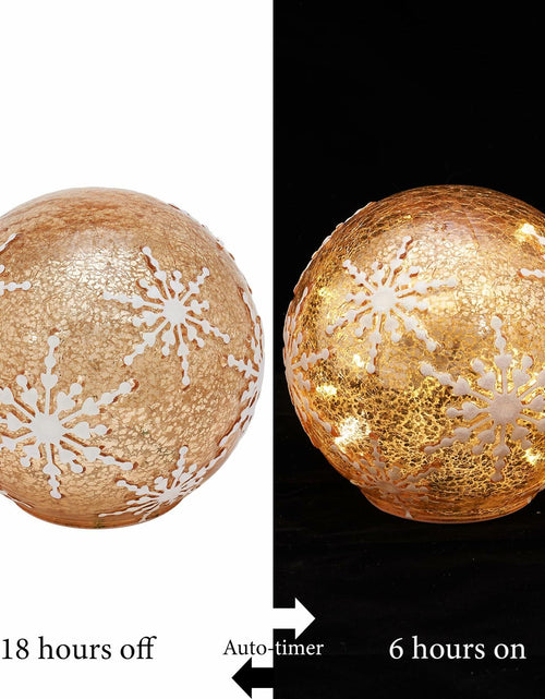 Load image into Gallery viewer, Diahom Christmas Table Decorations 6in Champagne Gold Snowflake Ball

