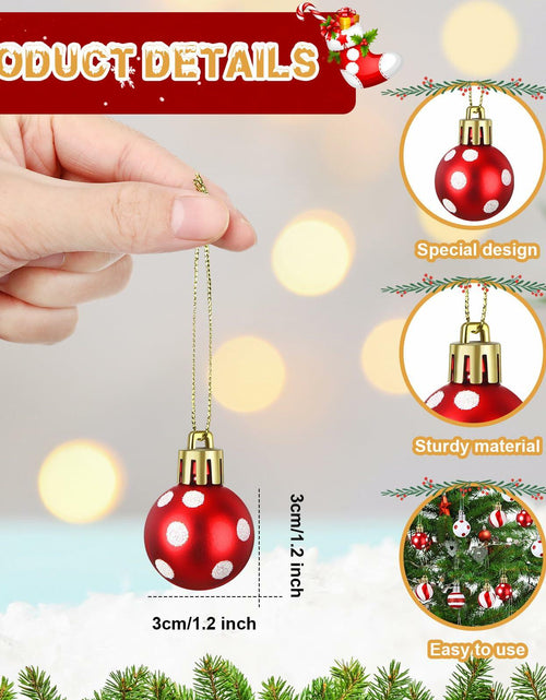 Load image into Gallery viewer, Shappy 72 Pc Mini Red Christmas Ball Ornaments 1.2 Inch Xmas Decor

