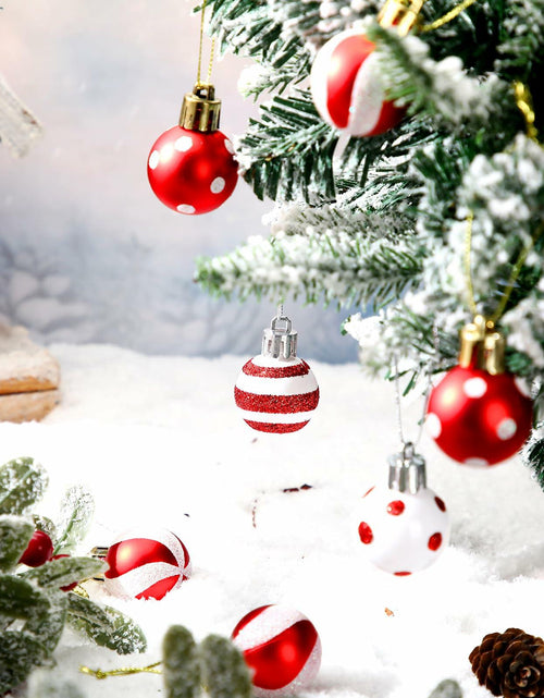 Load image into Gallery viewer, Shappy 72 Pc Mini Red Christmas Ball Ornaments 1.2 Inch Xmas Decor

