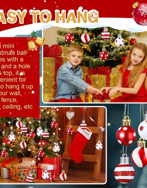 Load image into Gallery viewer, Shappy 72 Pc Mini Red Christmas Ball Ornaments 1.2 Inch Xmas Decor
