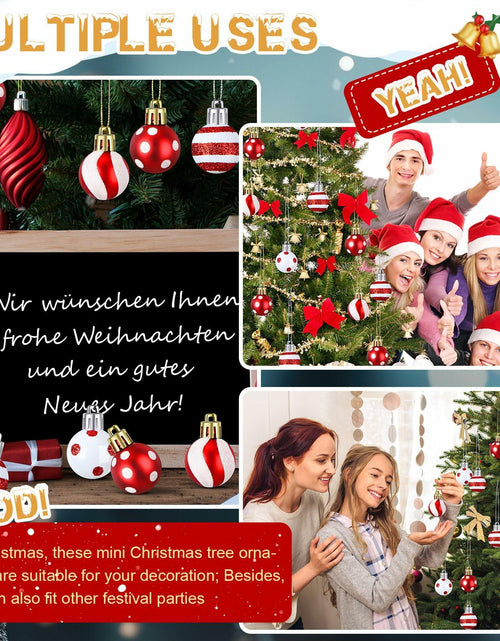 Load image into Gallery viewer, Shappy 72 Pc Mini Red Christmas Ball Ornaments 1.2 Inch Xmas Decor
