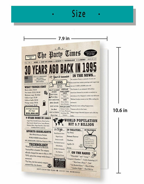 Load image into Gallery viewer, Huameigf Jumbo 30th Birthday Card for Daughter Son, Large Unique Design
