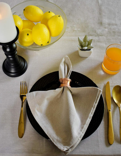 Load image into Gallery viewer, Yourtablecloth Chambray Cloth Napkins Set of 6 Natural 20x20
