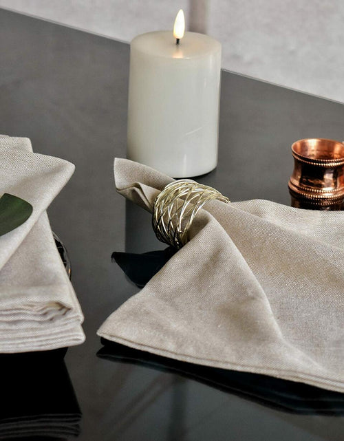Load image into Gallery viewer, Yourtablecloth Chambray Cloth Napkins Set of 6 Natural 20x20
