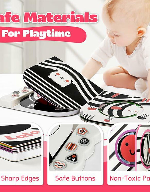 Load image into Gallery viewer, Lalala Baby Black White Sensory Toy with Mirror High Contrast Board Book
