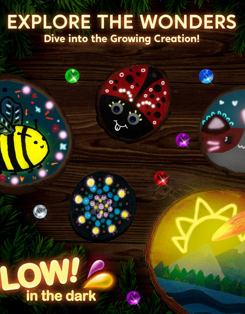 Load image into Gallery viewer, [Like_new] Klever Kits Wooden Painting Craft Kit Glow in Dark Wood Slices Kids Ages 6-12
