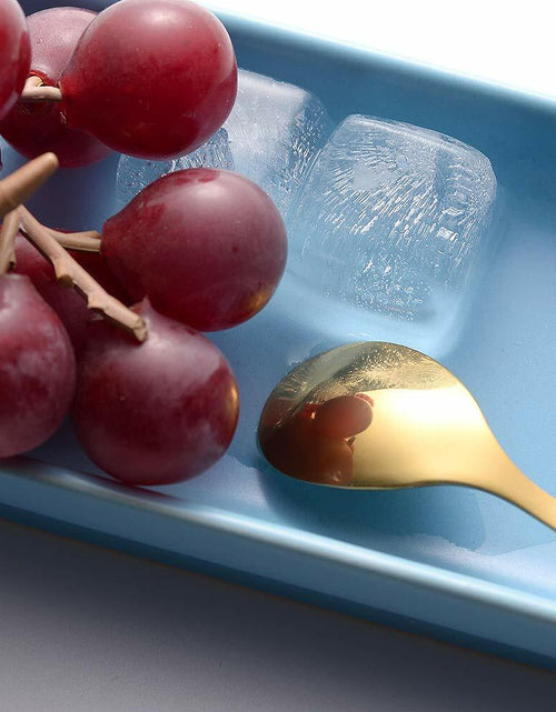Load image into Gallery viewer, AnSaw 16-Pack Elegant Gold Leaf 4.7" Espresso Spoons Stainless Steel Mini
