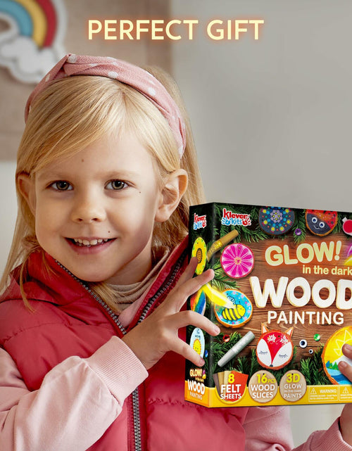 Load image into Gallery viewer, [Like_new] Klever Kits Wooden Painting Craft Kit Glow in Dark Wood Slices Kids Ages 6-12
