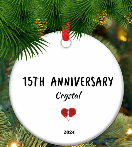 7th Wool Anniversary Ceramic Keepsake Ornament Gift Wedding Anniversary