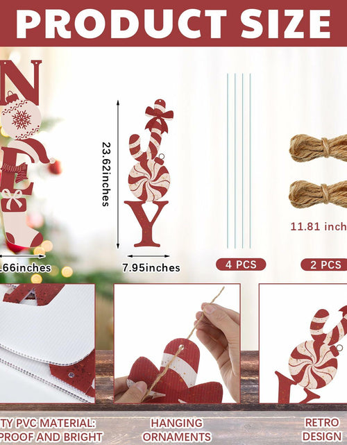 Load image into Gallery viewer, Memorywuu Christmas Noel &amp; Joy Yard Signs 2 Pcs with Stakes Outdoor Decor
