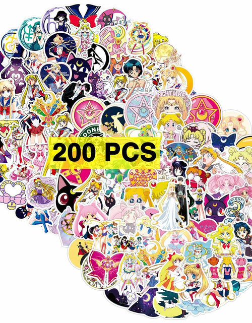 Load image into Gallery viewer, Babymiu Anime Moon Stickers 200 Pcs Vinyl Decals Party Supplies BA189
