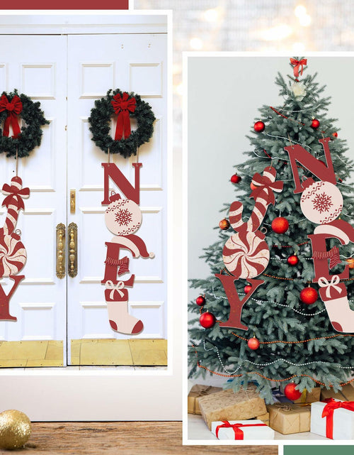 Load image into Gallery viewer, Memorywuu Christmas Noel &amp; Joy Yard Signs 2 Pcs with Stakes Outdoor Decor
