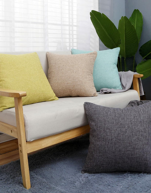 Load image into Gallery viewer, Jepeak Linen Throw Pillow Covers 16x24 Inch Pack of 2 Light Teal
