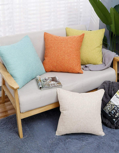 Load image into Gallery viewer, Jepeak Linen Throw Pillow Covers 16x24 Inch Pack of 2 Light Teal

