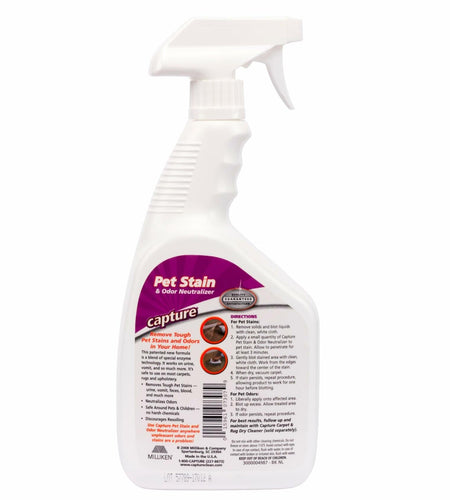 Capture Pet Stain & Odor Neutralizer Spray 32oz Carpet Wood Leather Rug