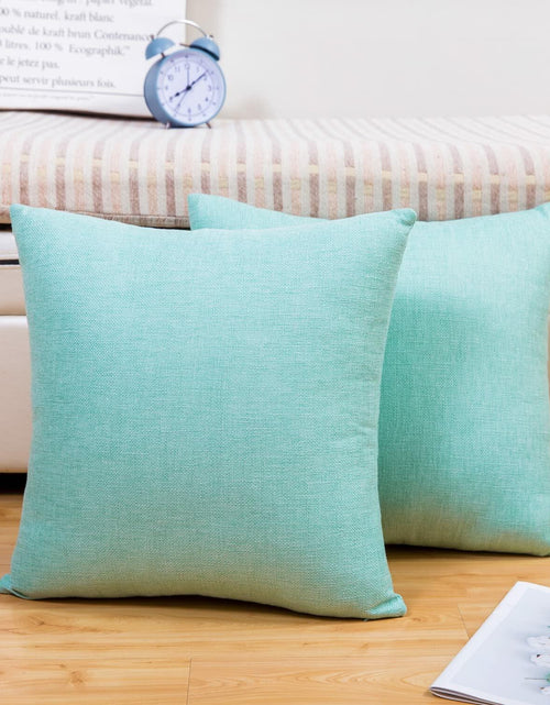 Load image into Gallery viewer, Jepeak Linen Throw Pillow Covers 16x24 Inch Pack of 2 Light Teal
