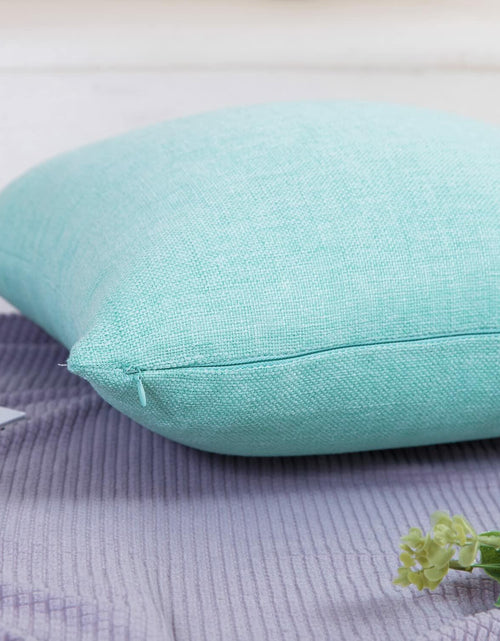 Load image into Gallery viewer, Jepeak Linen Throw Pillow Covers 16x24 Inch Pack of 2 Light Teal
