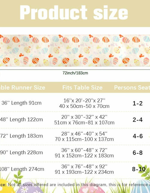 Load image into Gallery viewer, QIHOMPIB Easter Table Runner Colorful Eggs Polyester 13x72 Inch
