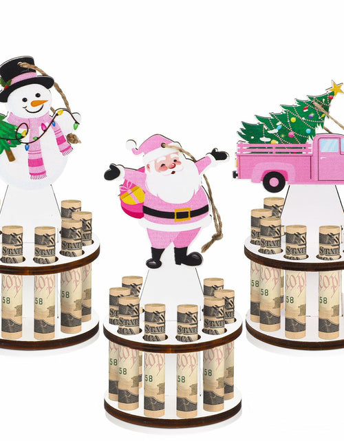 Load image into Gallery viewer, Weysat 3 Pcs Christmas Money Holder Ornaments Wooden Black Cat Xmas Decor
