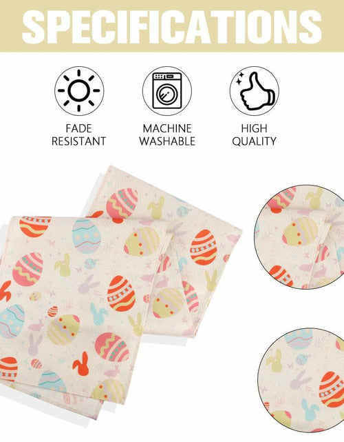 Load image into Gallery viewer, QIHOMPIB Easter Table Runner Colorful Eggs Polyester 13x72 Inch
