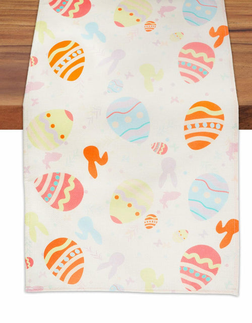 Load image into Gallery viewer, QIHOMPIB Easter Table Runner Colorful Eggs Polyester 13x72 Inch
