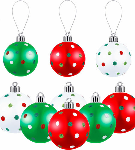 Sumind Christmas Balls Ornaments 6 Pcs 2.4in Swirl Candy Red Green Xmas